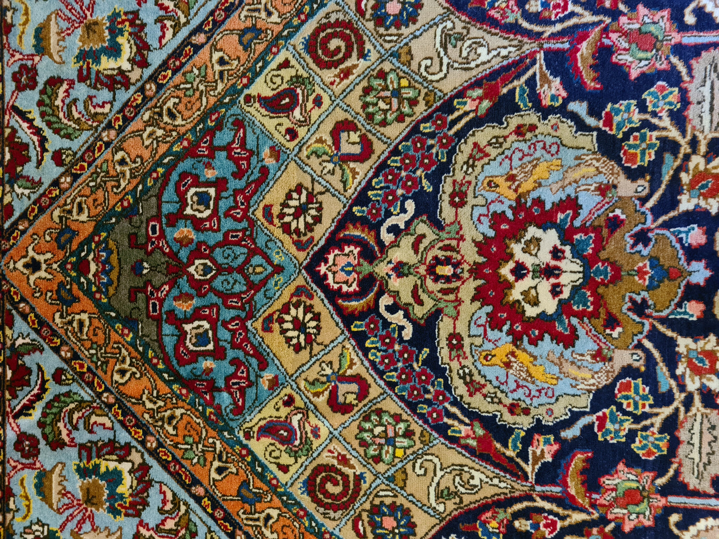 Seltener Handgeknüpfter Tabriz Perser Orientteppich Meisterwerk der Kunst 206x145cm