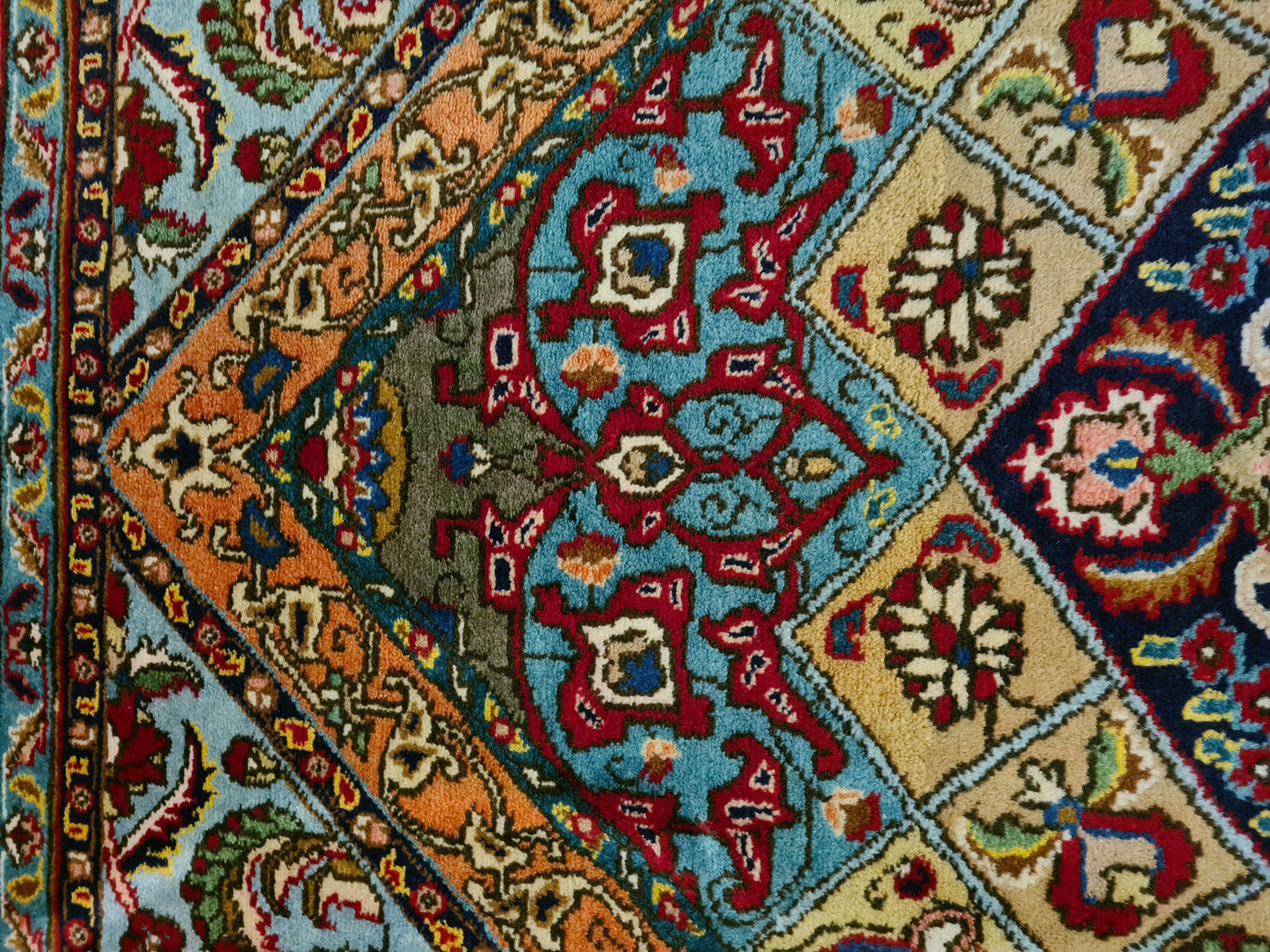 Seltener Handgeknüpfter Tabriz Perser Orientteppich Meisterwerk der Kunst 206x145cm