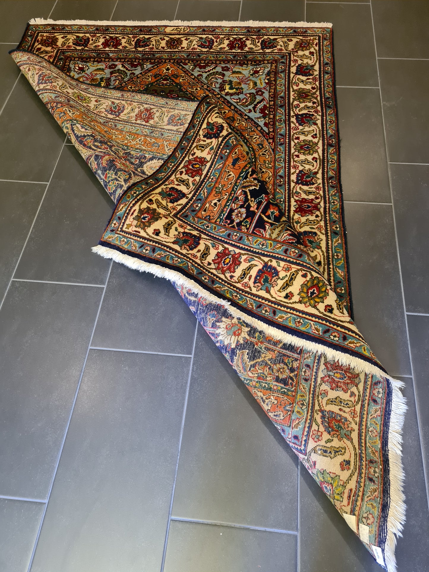 Seltener Handgeknüpfter Tabriz Perser Orientteppich Meisterwerk der Kunst 206x145cm