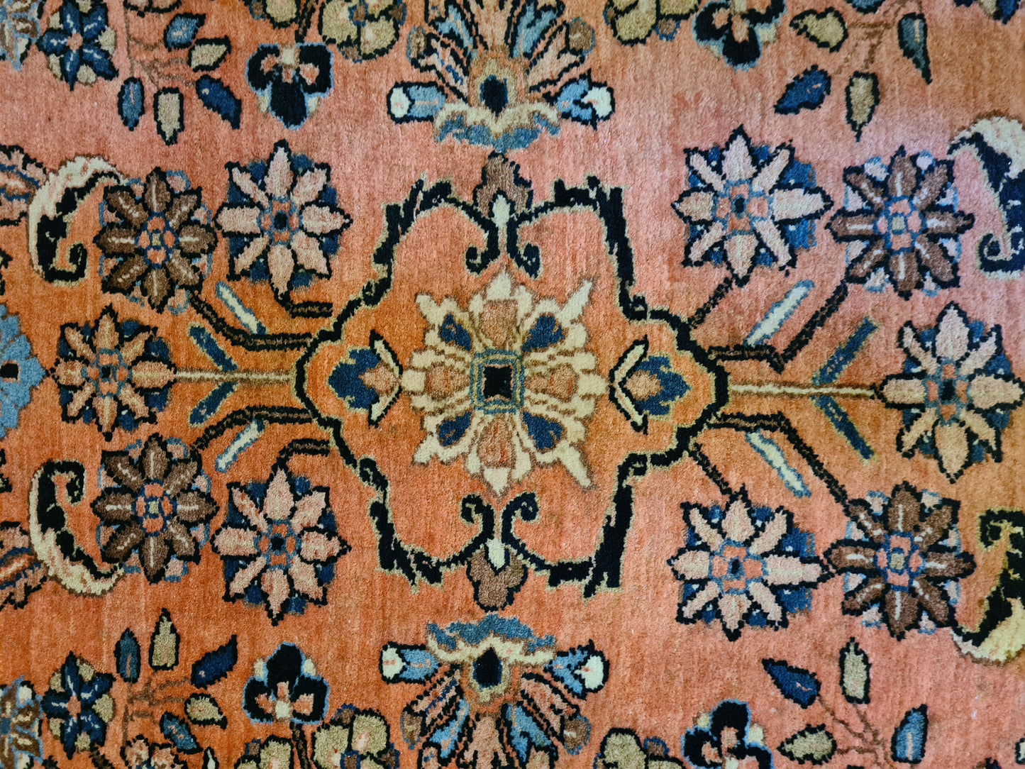 Seltener Antiker Handgeknüpfter Perser Lillian Orientteppich Sammlerstück 196x135cm