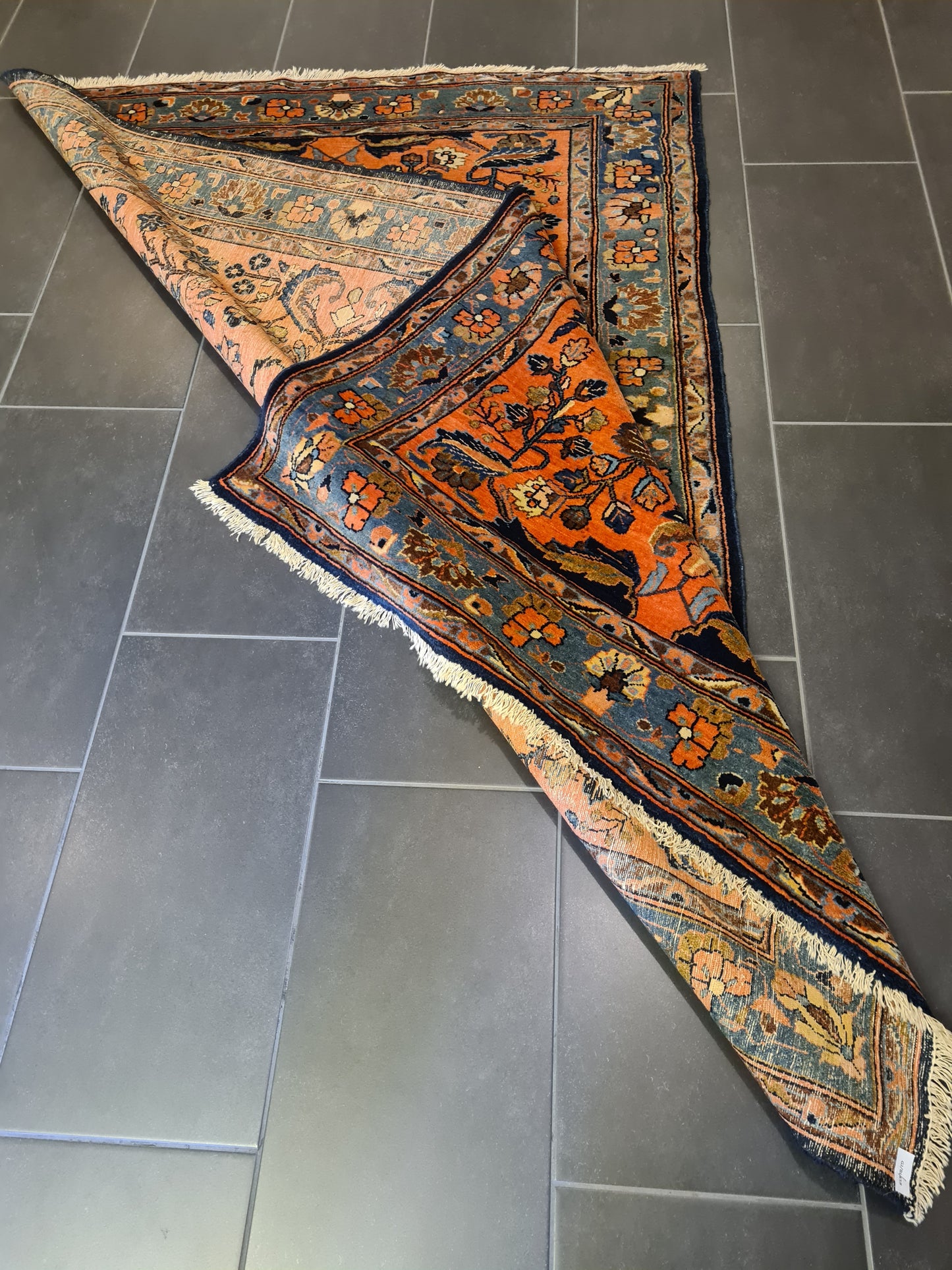 Seltener Antiker Handgeknüpfter Perser Lillian Orientteppich Sammlerstück 196x135cm