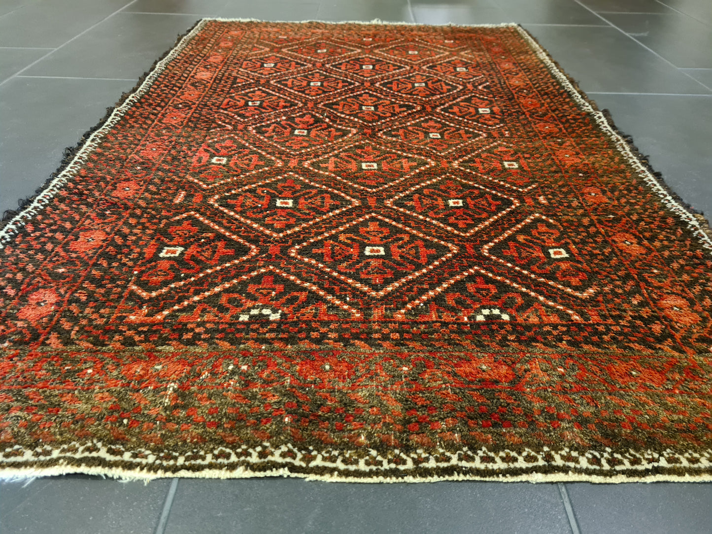 Antiker Handgeknüpfter Belutsch Orientteppich Seltenes Sammlerstück 147x94cm