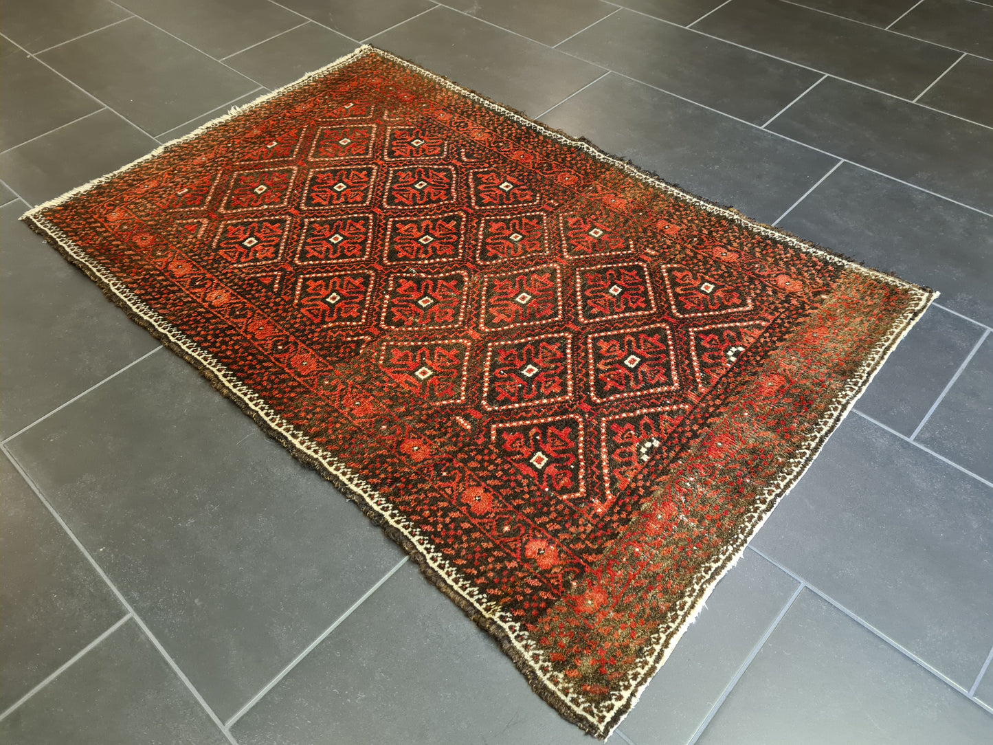 Antiker Handgeknüpfter Belutsch Orientteppich Seltenes Sammlerstück 147x94cm