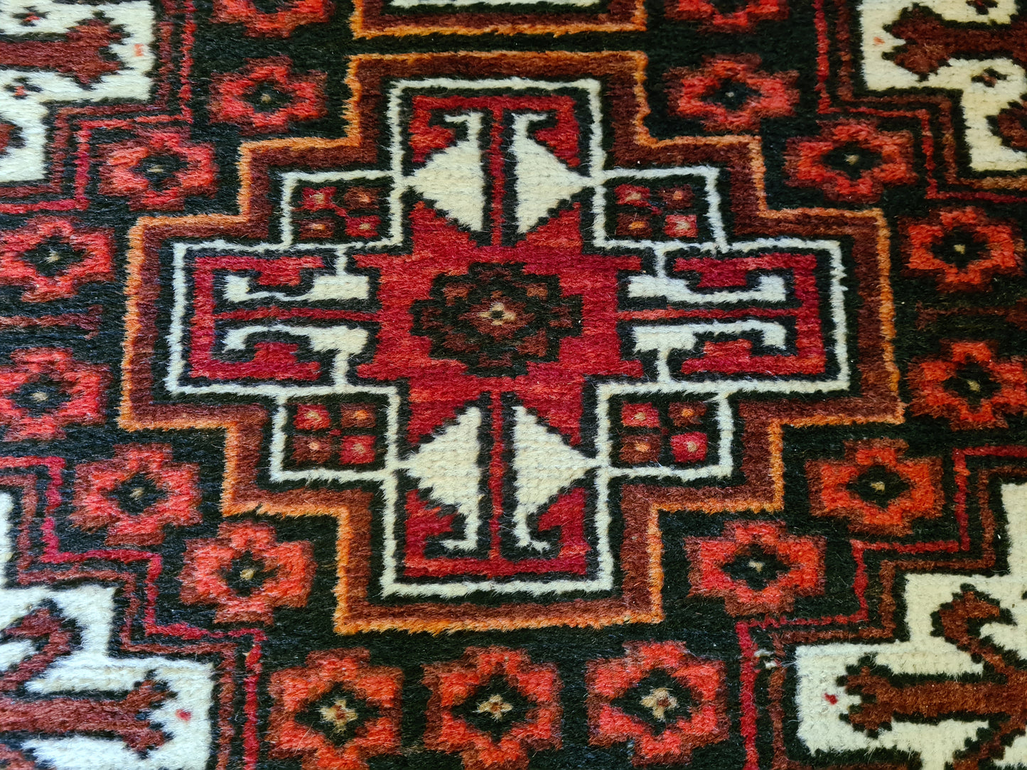 Antiker Handgeknüpfter Belutsch Art Deco Orientteppich Afghan 156x92cm