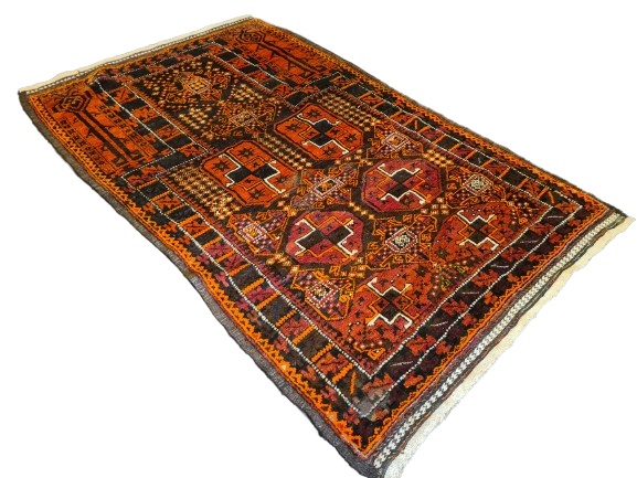 Feiner Antiker Handgeknüpfter Belutsch Gebetsteppich Afghan Sammlerstück 138x87cm