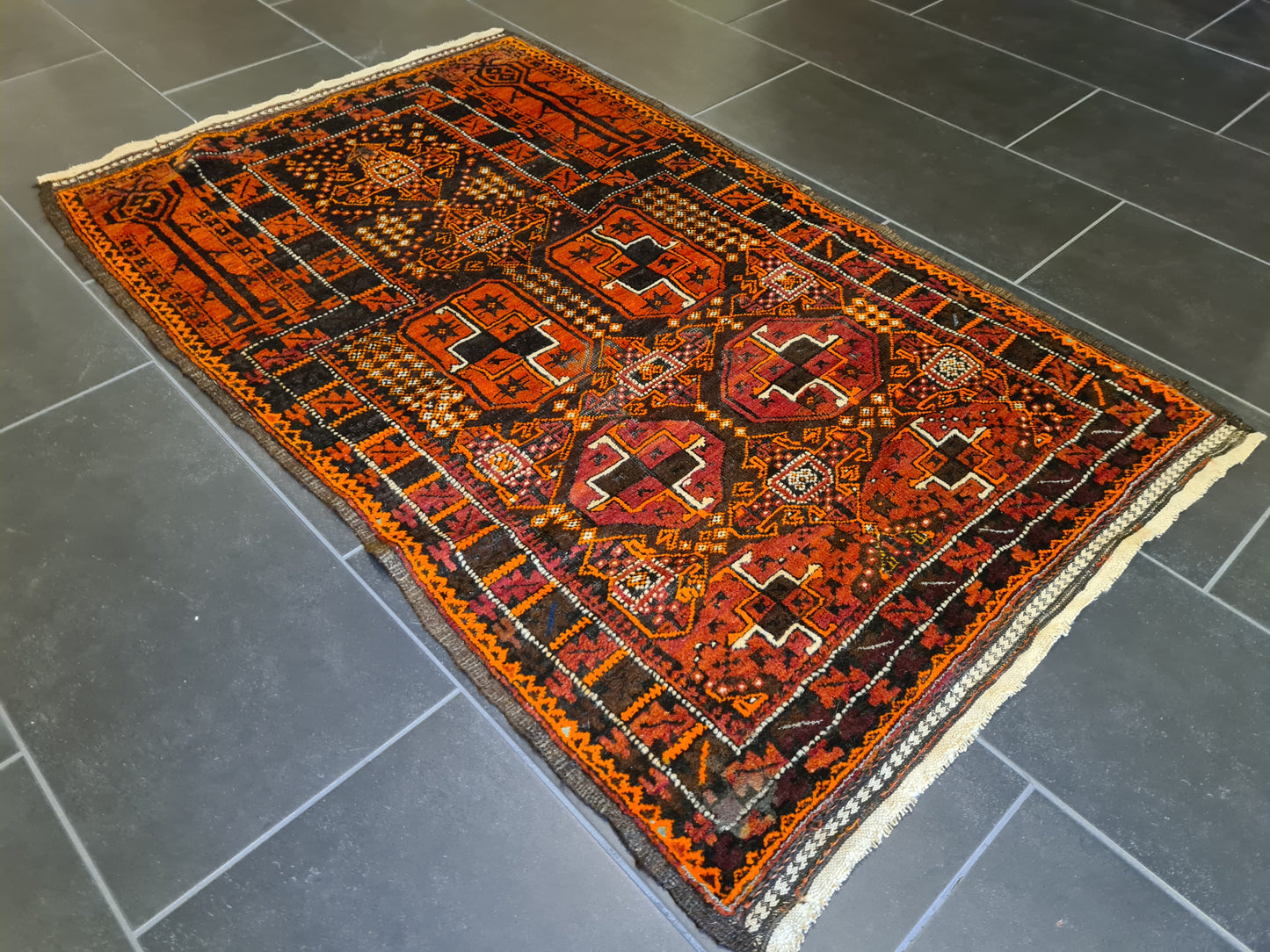 Feiner Antiker Handgeknüpfter Belutsch Gebetsteppich Afghan Sammlerstück 138x87cm