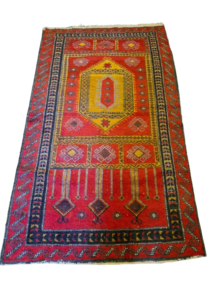 Feiner Antiker Belutsch Orientteppich Handgeknüpftes Sammlerstück 142x85cm