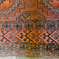 Antiker Handgeknüpfter Afghan Art Deco Orientteppich Handwerkskunst 216x155cm