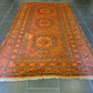 Antiker Handgeknüpfter Afghan Art Deco Orientteppich 210x122cm