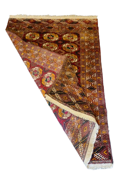 Antiker Feiner Bukhara Jomut Orientteppich aus Turkmenistan 140x98cm