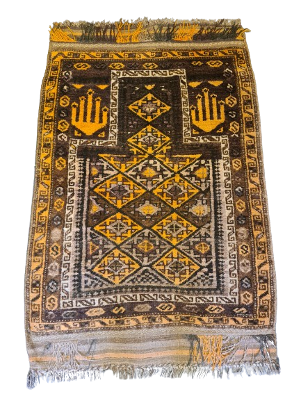 Antiker Feiner Belutsch Gebetsteppich aus dem Orient Sammlerstück 120x90cm