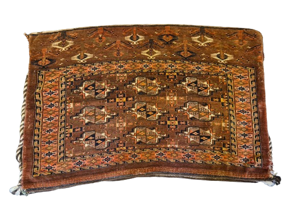Antike Satteltasche - Feiner Handgeknüpfter Orientteppich 115x79cm