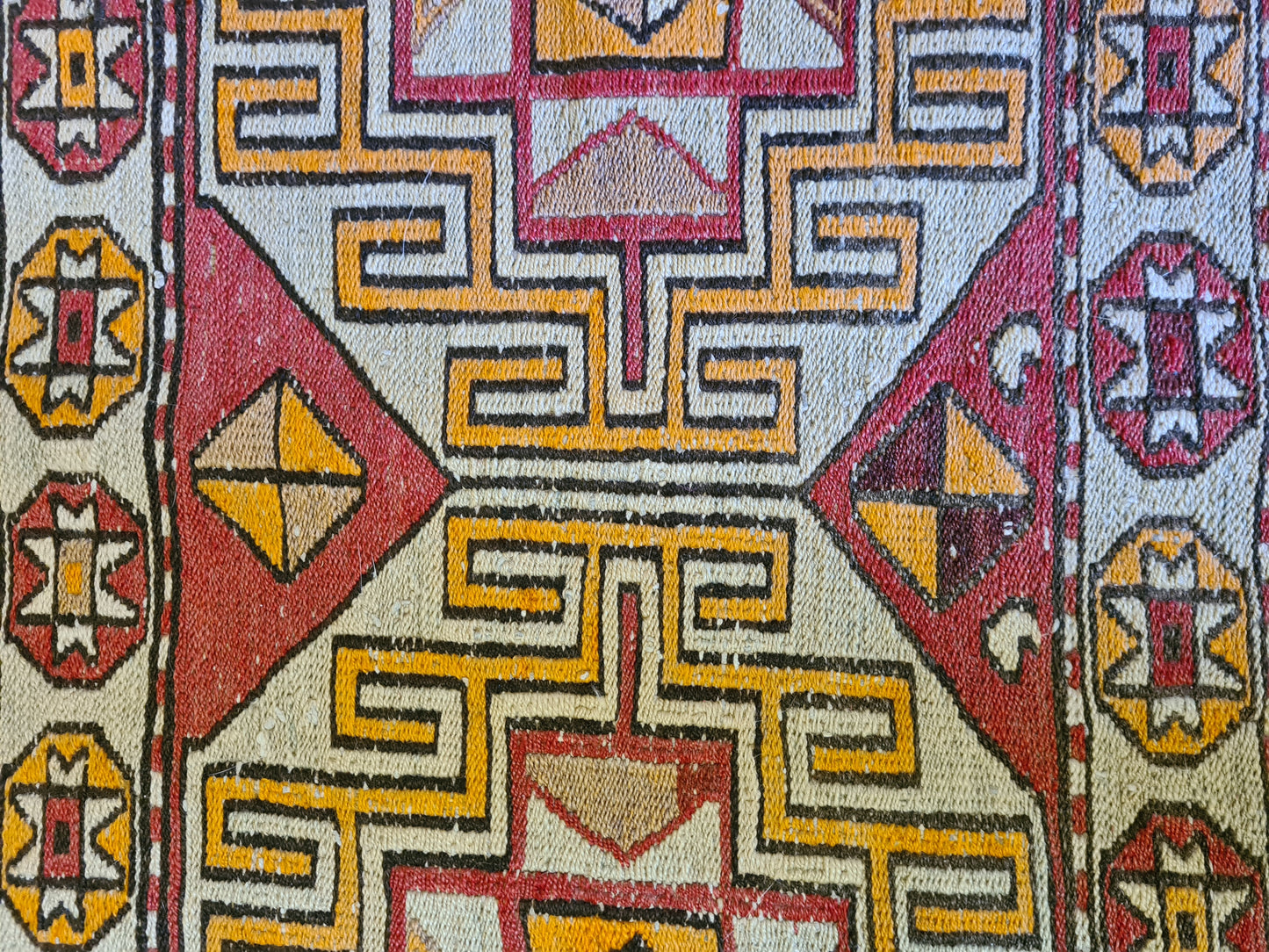 Antiker Feiner Sumak Kasak Orientteppich Wertvolles Sammlerstück 104x55cm