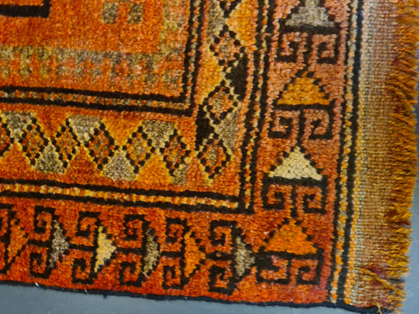 Antiker Feiner Handgeknüpfter Orient Gebetsteppich Belutsch 103x75cm
