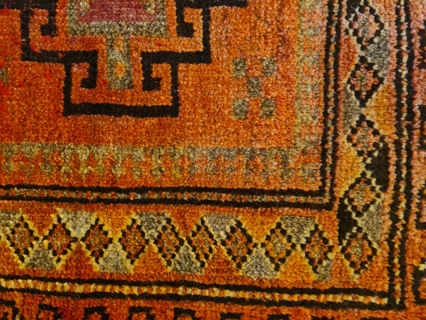 Antiker Feiner Handgeknüpfter Orient Gebetsteppich Belutsch 103x75cm