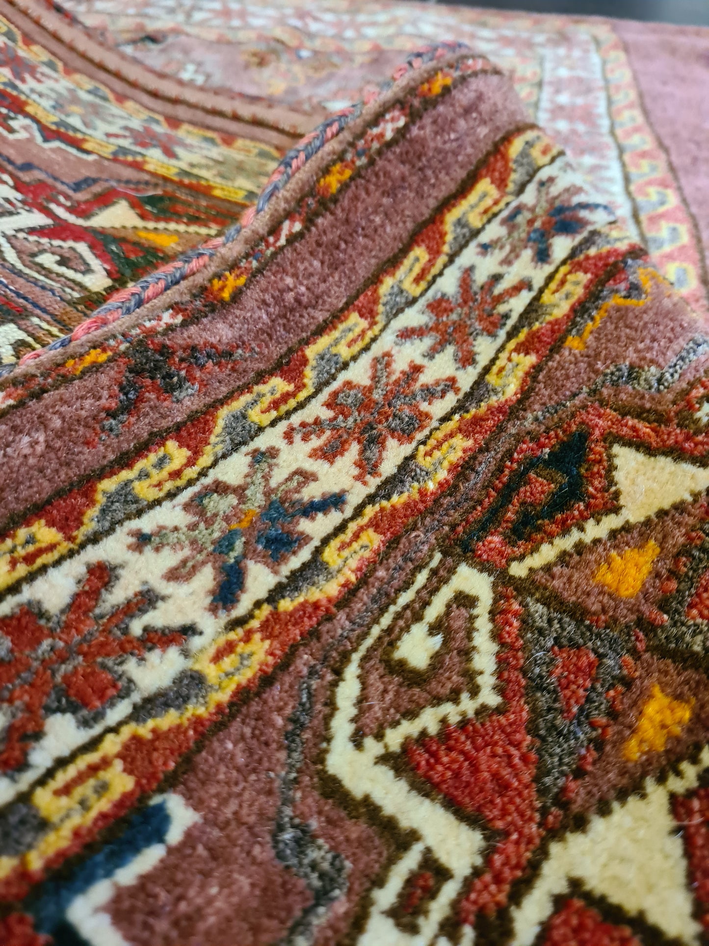 Antiker Handgeknüpfter Turkman Orientteppich Sammlerstück 123x74cm
