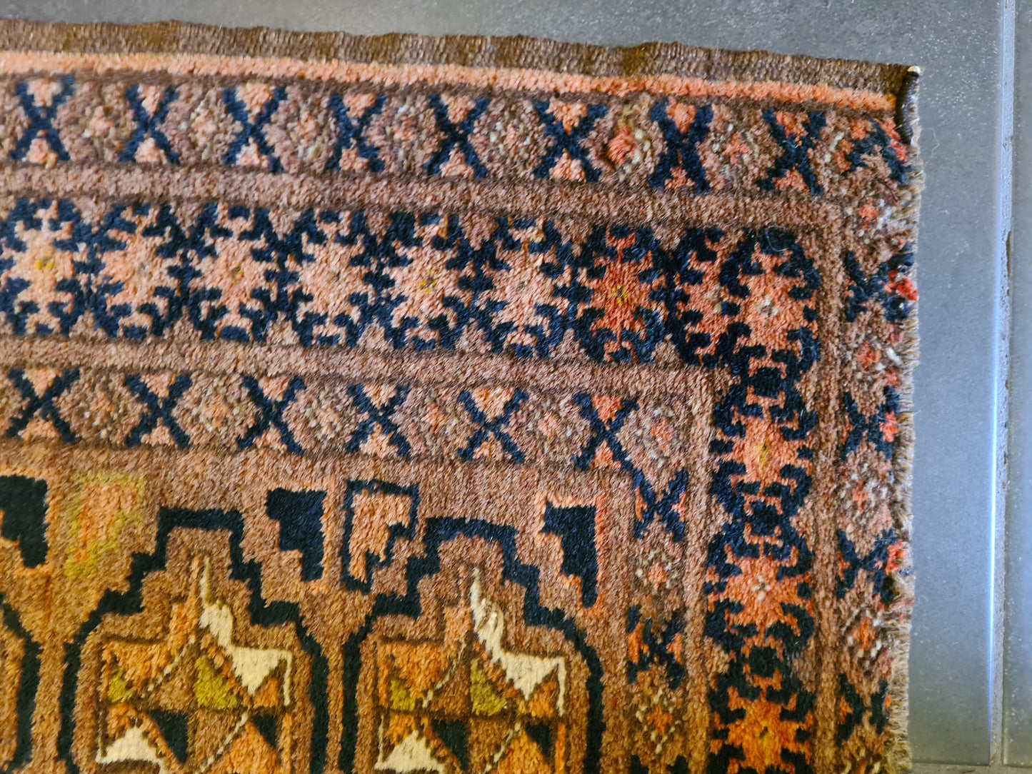 Antiker Feiner Handgeknüpfter Belutsch Orientteppich Sammlerstück 93x80cm