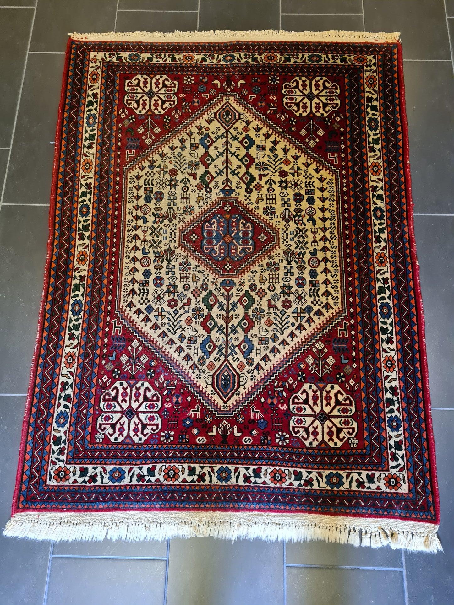 Handgeknüpfter Perser Senneh Bidjar Orientteppich 160x115cm