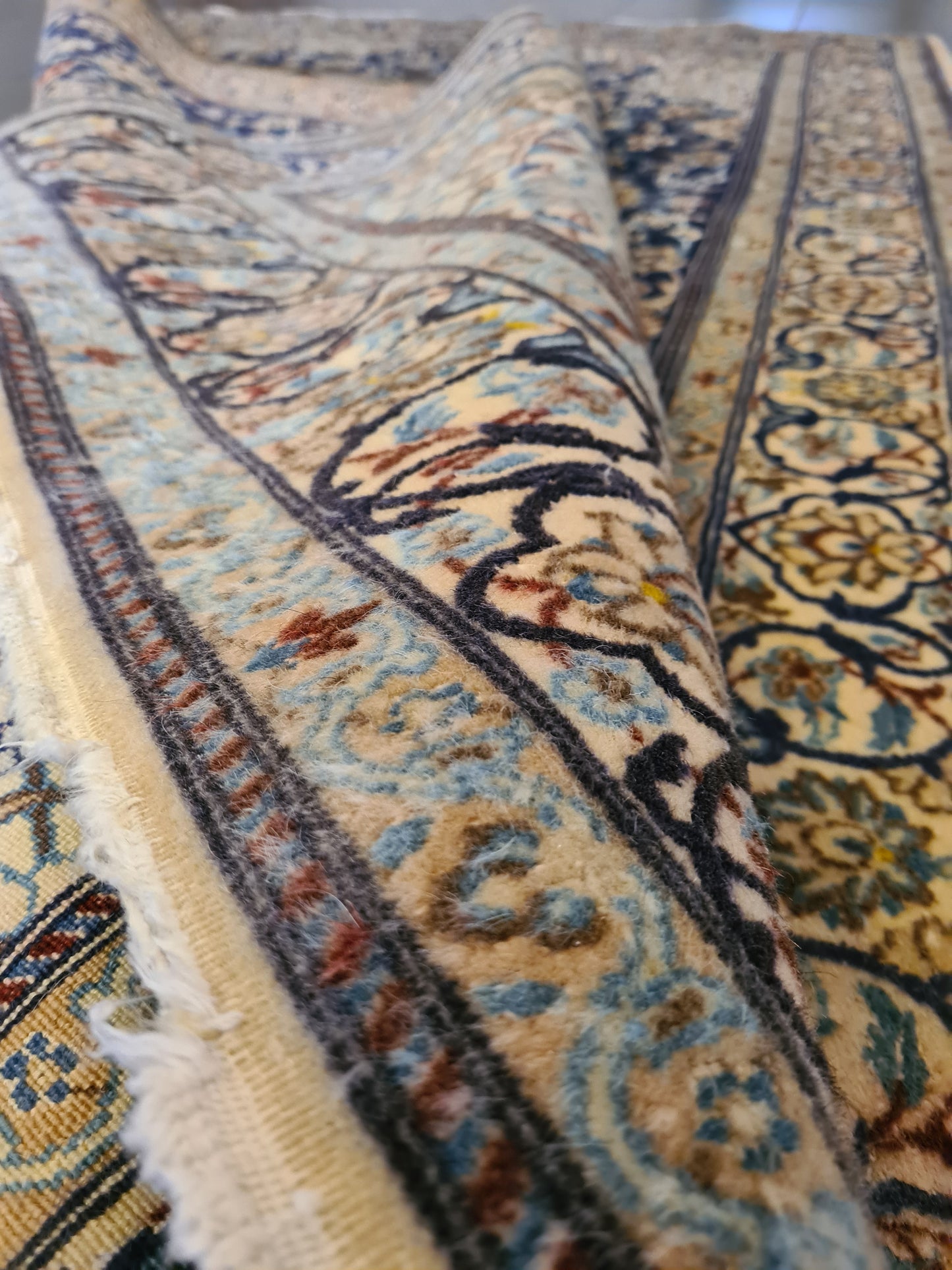 Feiner Königlicher Persischer Nain Orientteppich Handgeknüpft 195x120cm