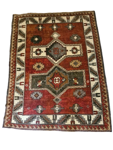 Antiker Handgeknüpfter Kasak Orientteppich Edles Sammlerstück 181x139cm