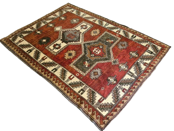 Antiker Handgeknüpfter Kasak Orientteppich Edles Sammlerstück 181x139cm