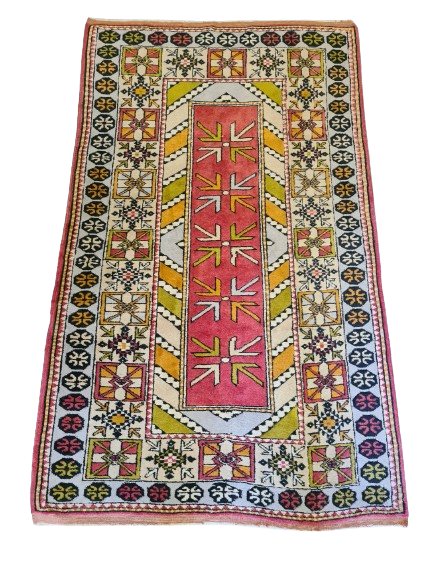 Antiker Handgeknüpfter Kasak Orientteppich aus Anatolien 159x99cm