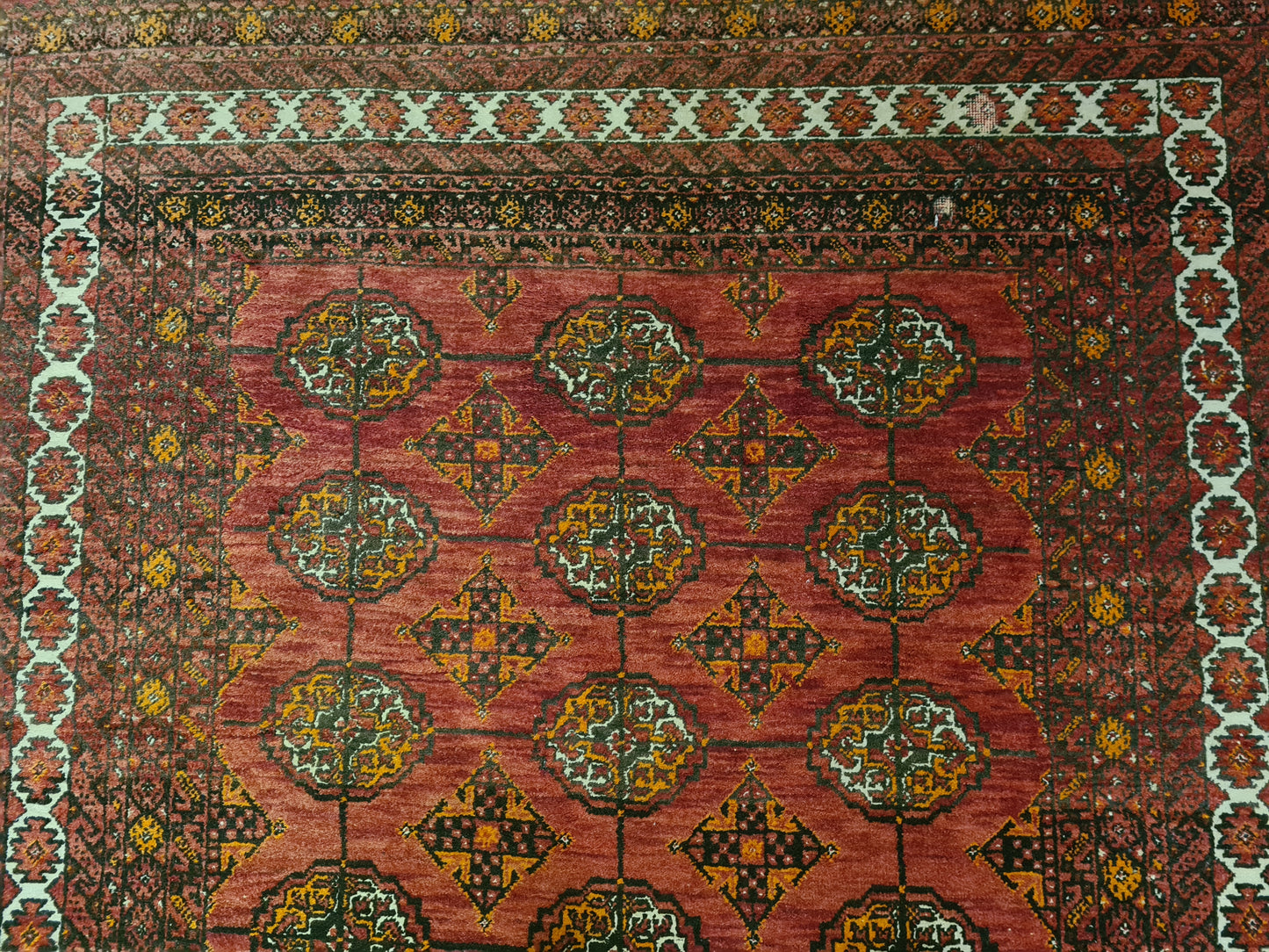 Antiker Feiner Turkman Jomut Perserteppich Handgeknüpftes Sammlerstück 232x126cm