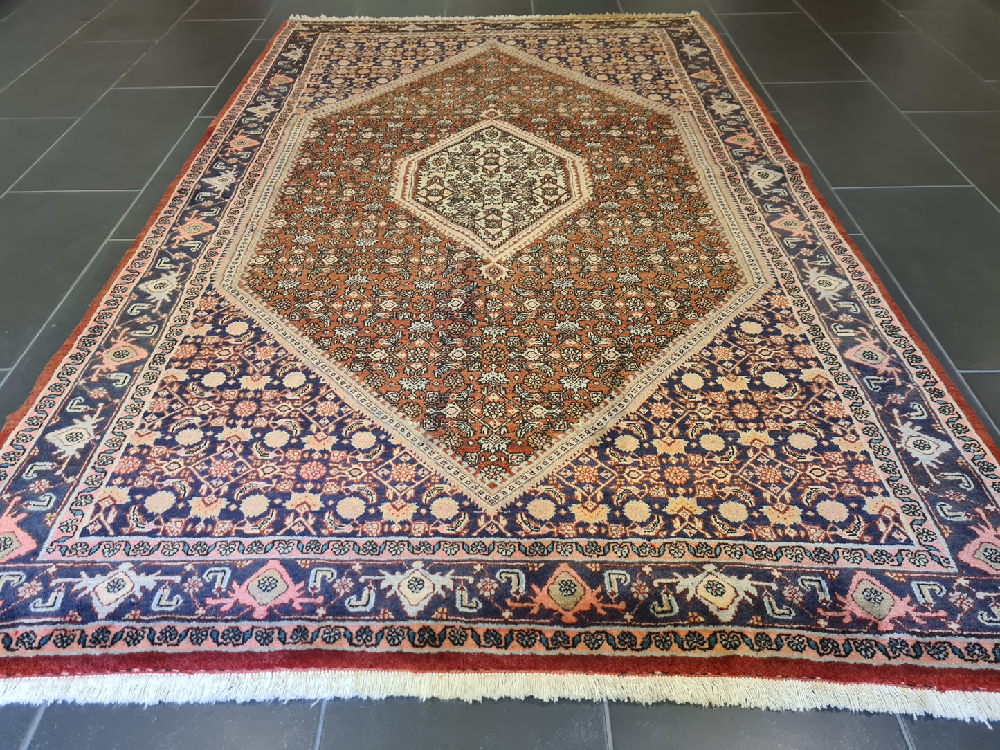 Edler Feiner Perser Bidjar Orientteppich Handgeknüpftes Meisterwerk 227x142cm