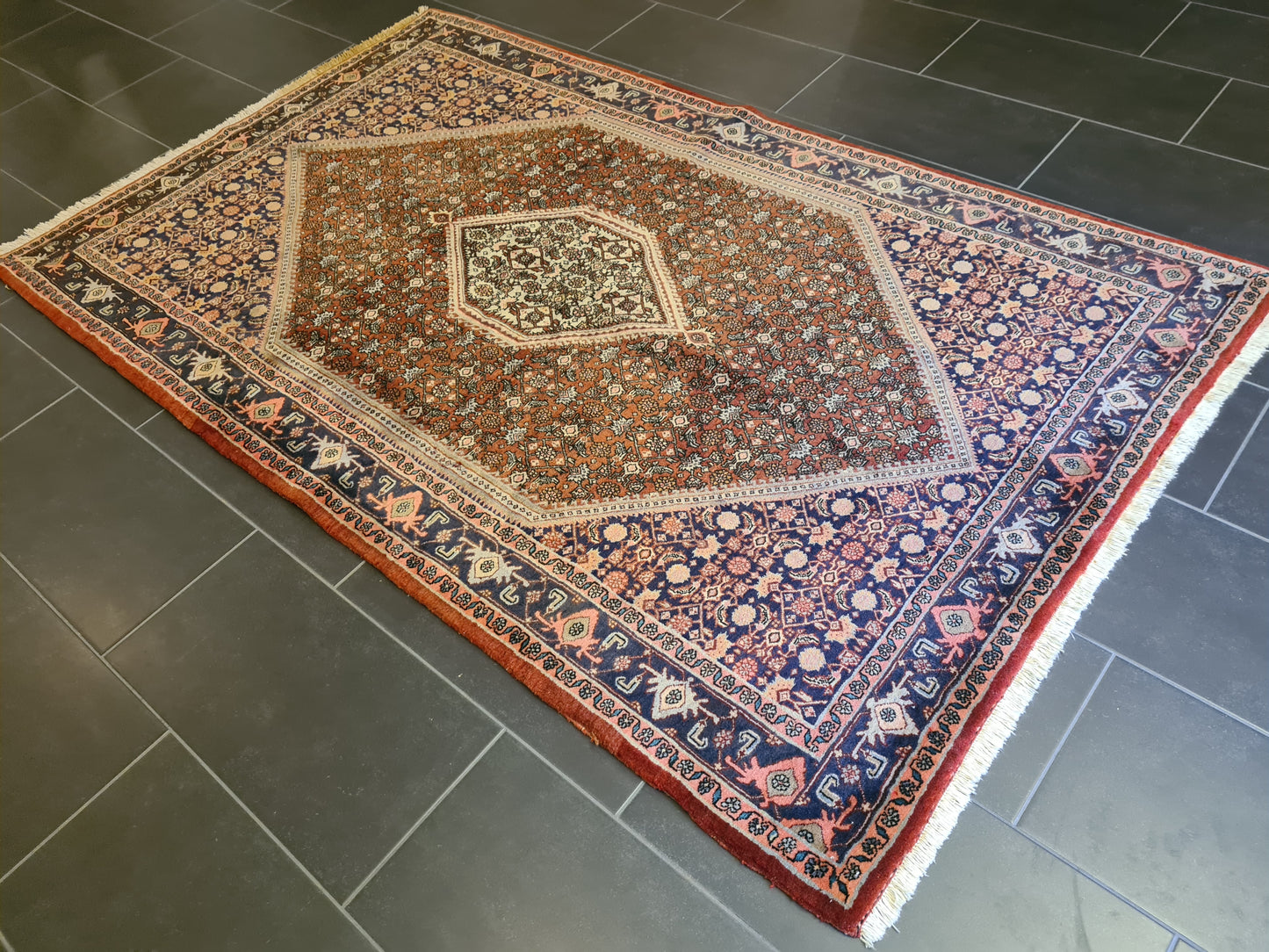 Edler Feiner Perser Bidjar Orientteppich Handgeknüpftes Meisterwerk 227x142cm