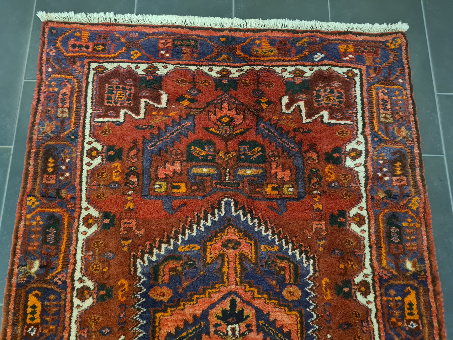 Antiker Feiner Handgeknüpfter Perserteppich Malaya aus dem Orient 195x111cm