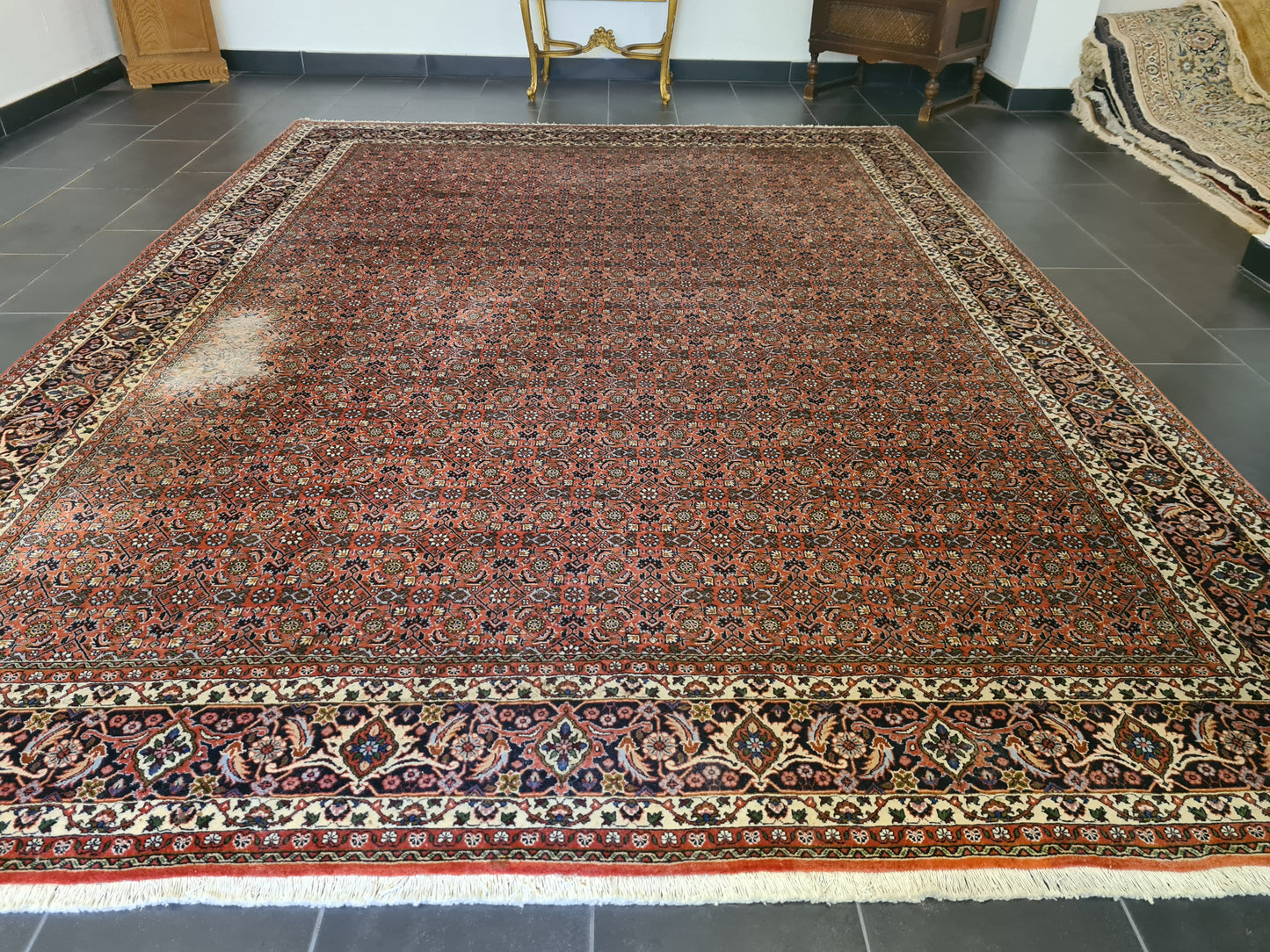 Königlicher Palast-Teppich – Handgeknüpfter Persischer Bidjar Orientteppich 346x252cm