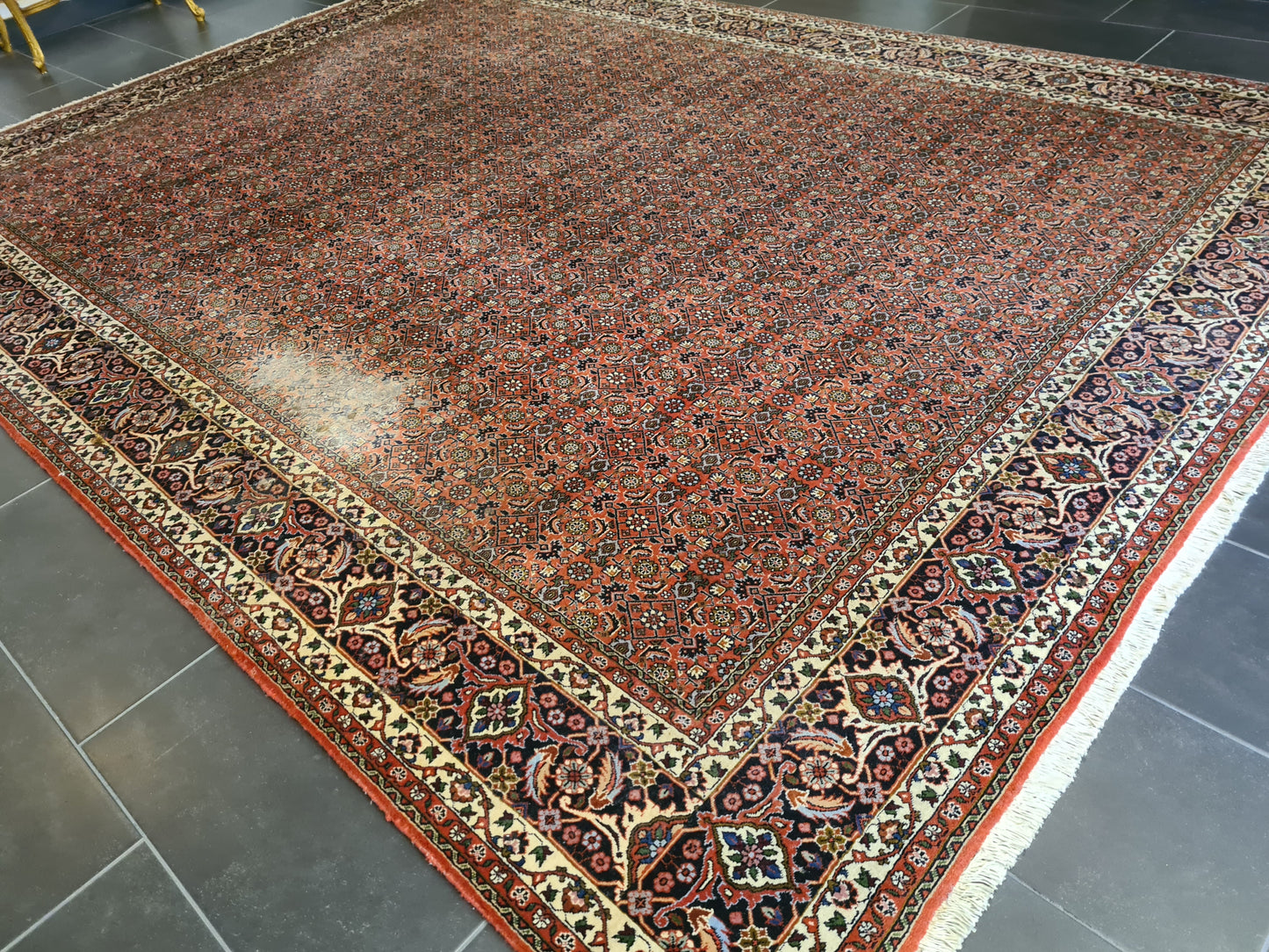 Königlicher Palast-Teppich – Handgeknüpfter Persischer Bidjar Orientteppich 346x252cm