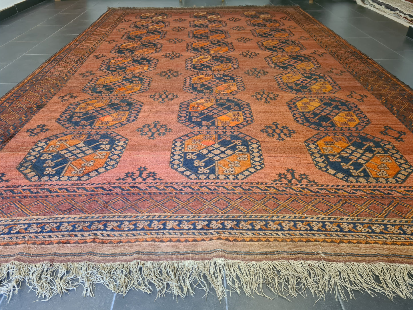 Wertvoller Antiker Königlicher Palast-Teppich Handgeknüpfter Orientteppich Afghan 400x250cm