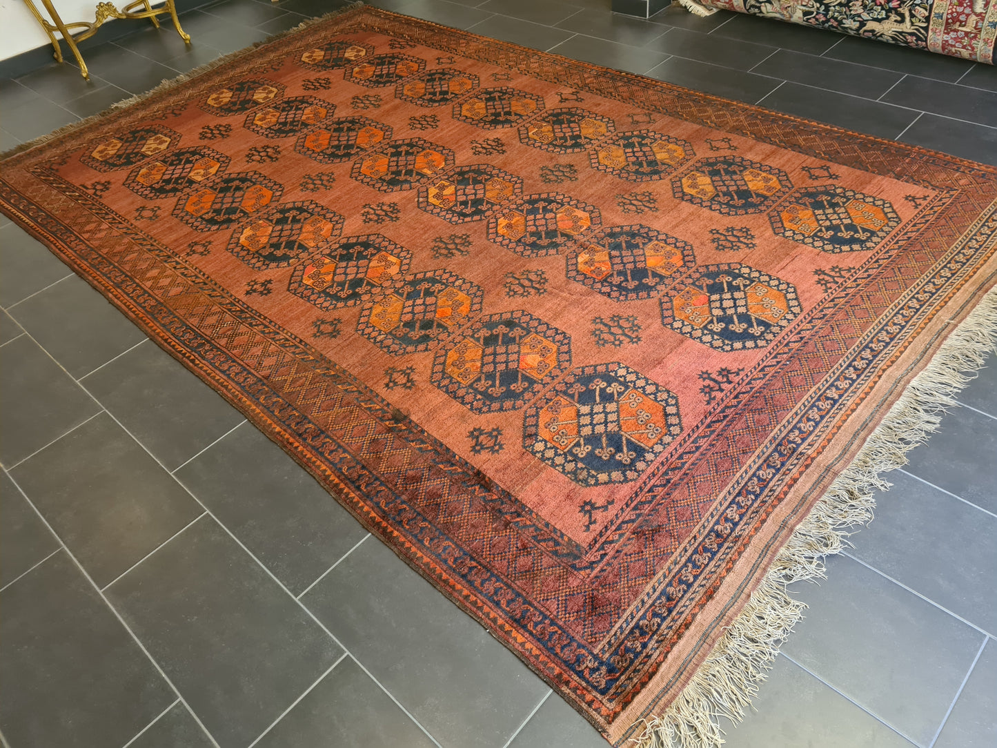 Wertvoller Antiker Königlicher Palast-Teppich Handgeknüpfter Orientteppich Afghan 400x250cm