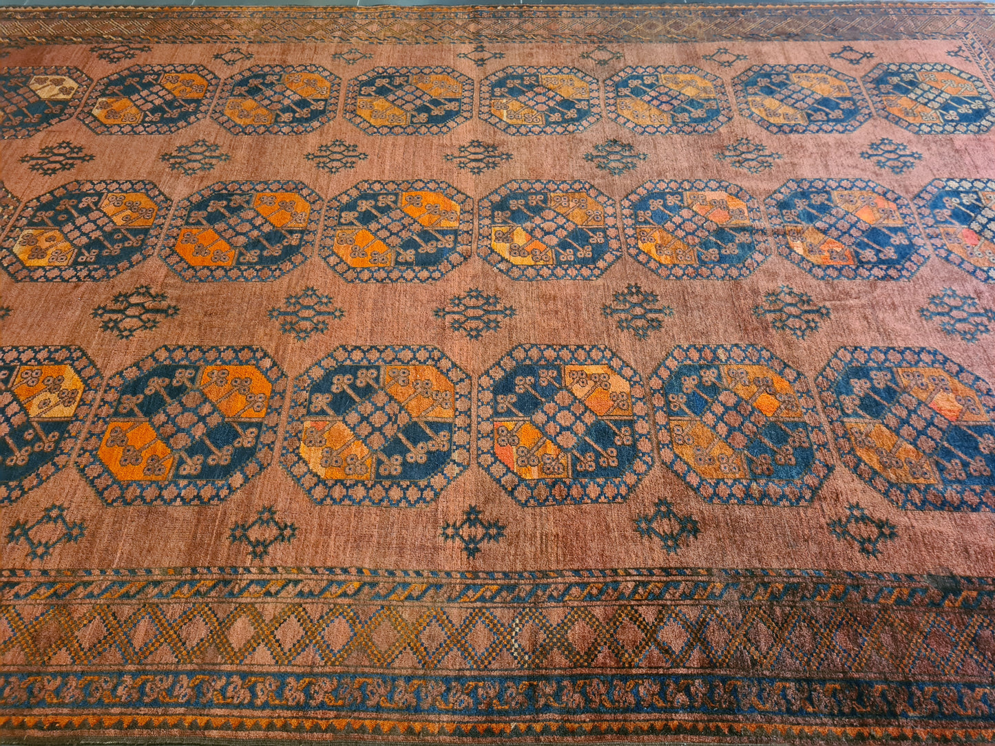 Wertvoller Antiker Königlicher Palast-Teppich Handgeknüpfter Orientteppich Afghan 400x250cm