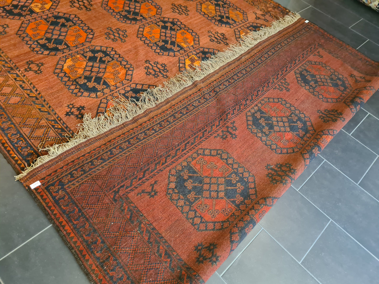 Wertvoller Antiker Königlicher Palast-Teppich Handgeknüpfter Orientteppich Afghan 400x250cm