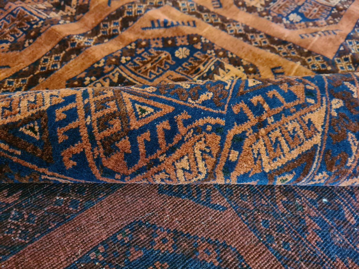 Antiker Königlicher Palastteppich Handgeknüpfter Art Deco Orientteppich Afghan 305x205cm