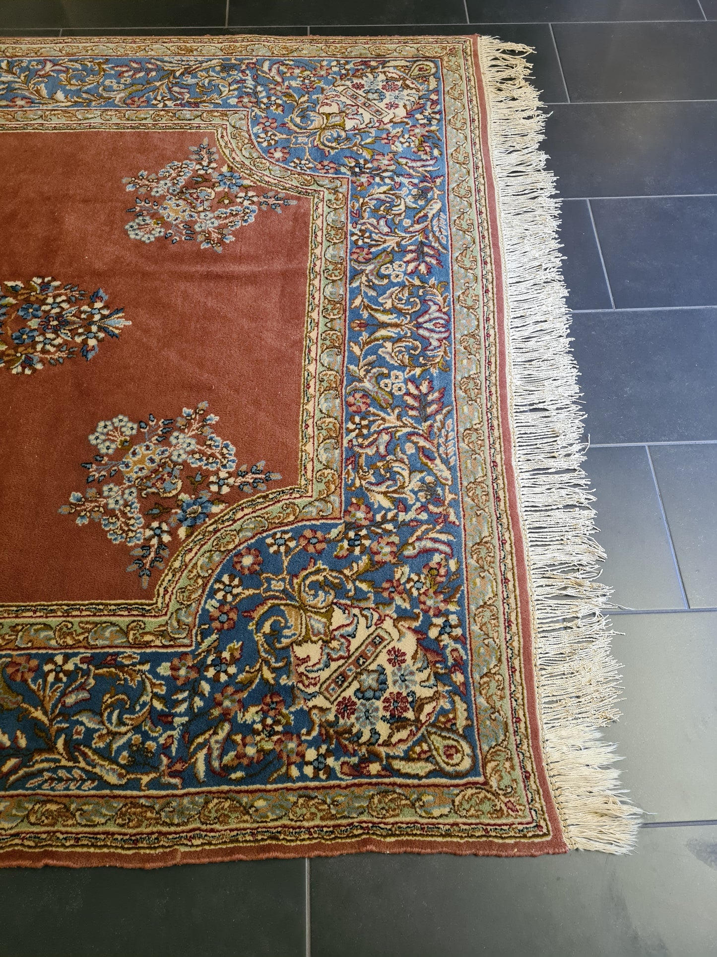 Königlicher Palastteppich Handgeknüpfter Perser Kirman Orientteppich 300x180cm