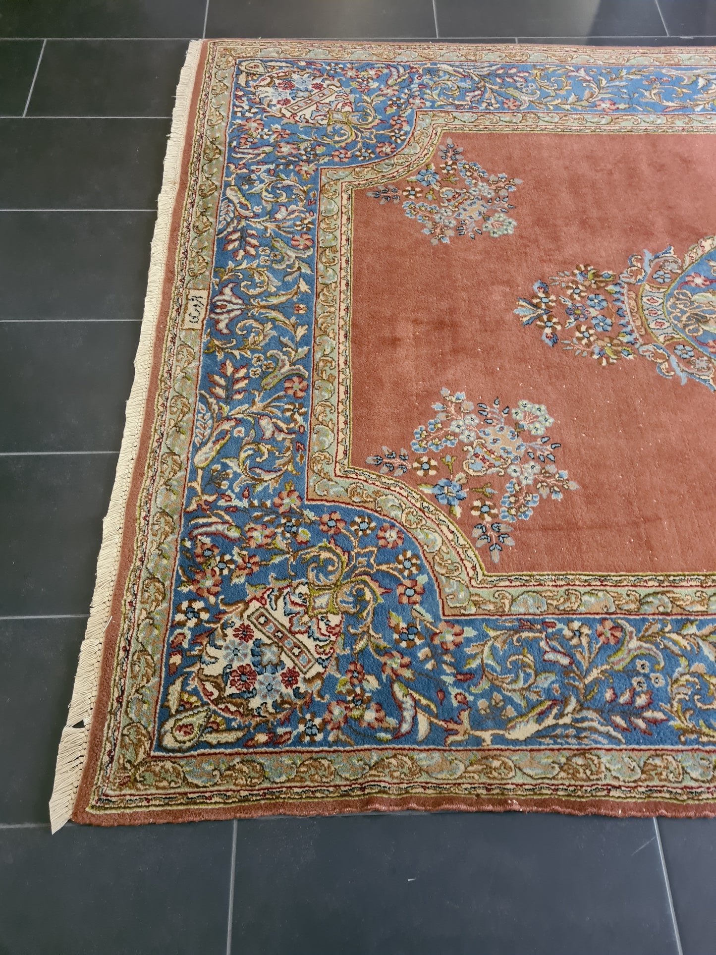 Königlicher Palastteppich Handgeknüpfter Perser Kirman Orientteppich 300x180cm