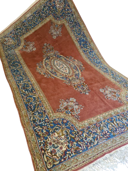 Königlicher Palastteppich Handgeknüpfter Perser Kirman Orientteppich 300x180cm