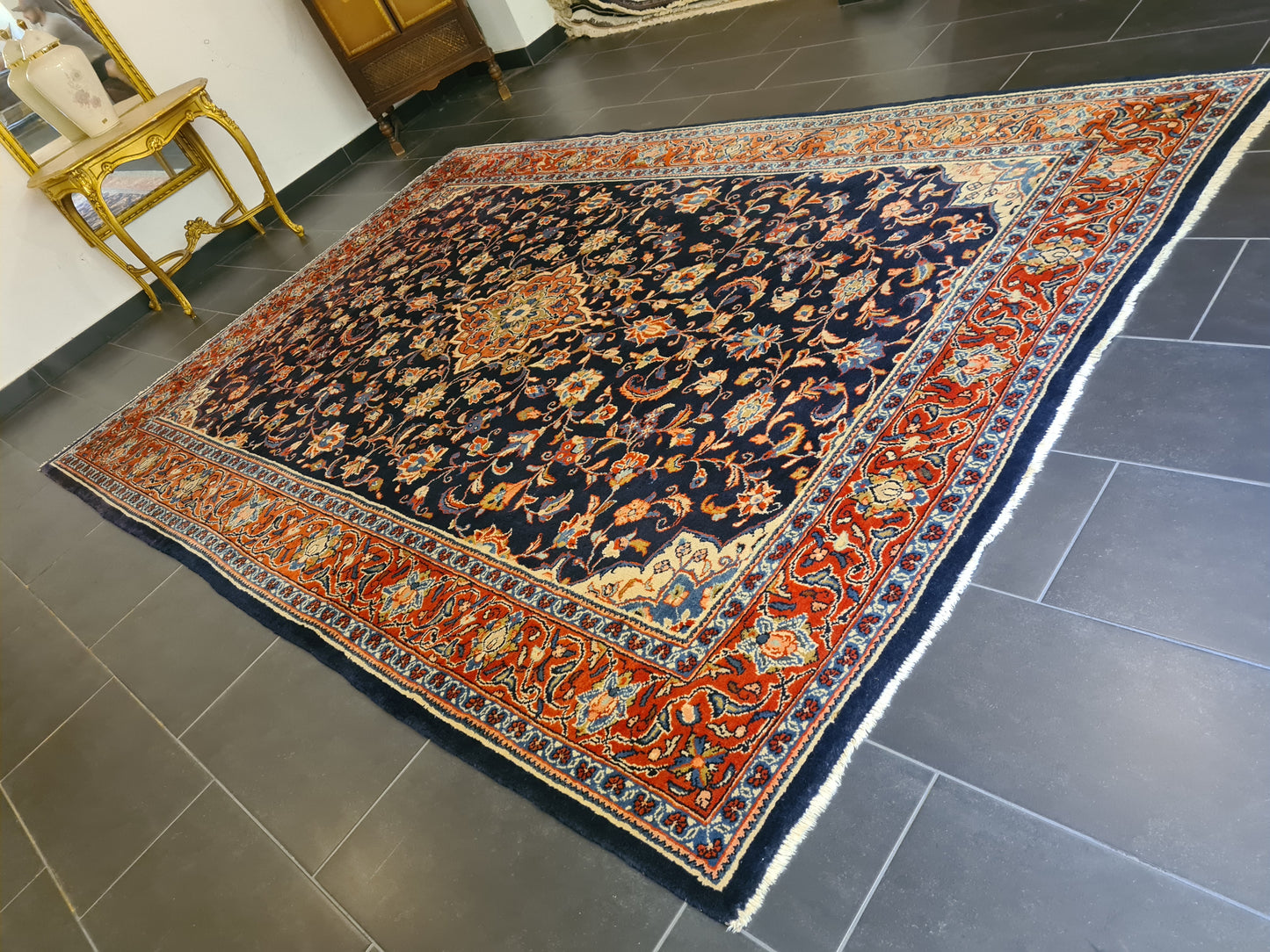 Königlicher Palastteppich Handgeknüpfter Perser Sarough Orientteppich 323x220cm