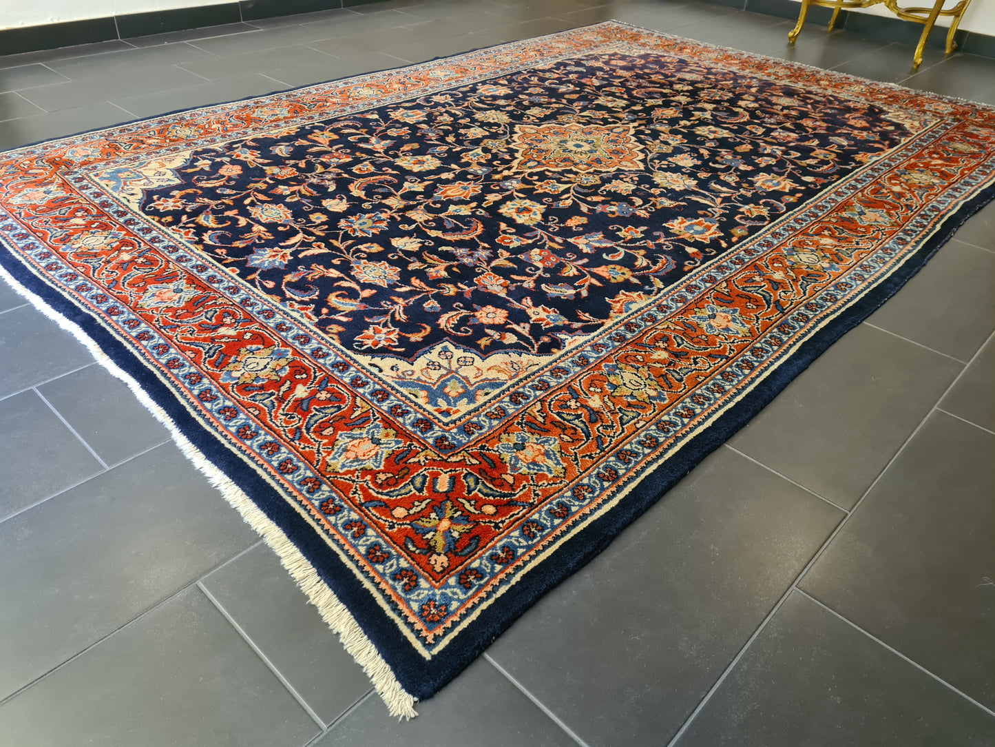 Königlicher Palastteppich Handgeknüpfter Perser Sarough Orientteppich 323x220cm