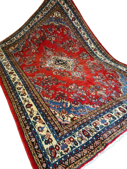 Königlicher Palastteppich Handgeknüpfter Perser Sarough Hamedan Orientteppich 373x264cm