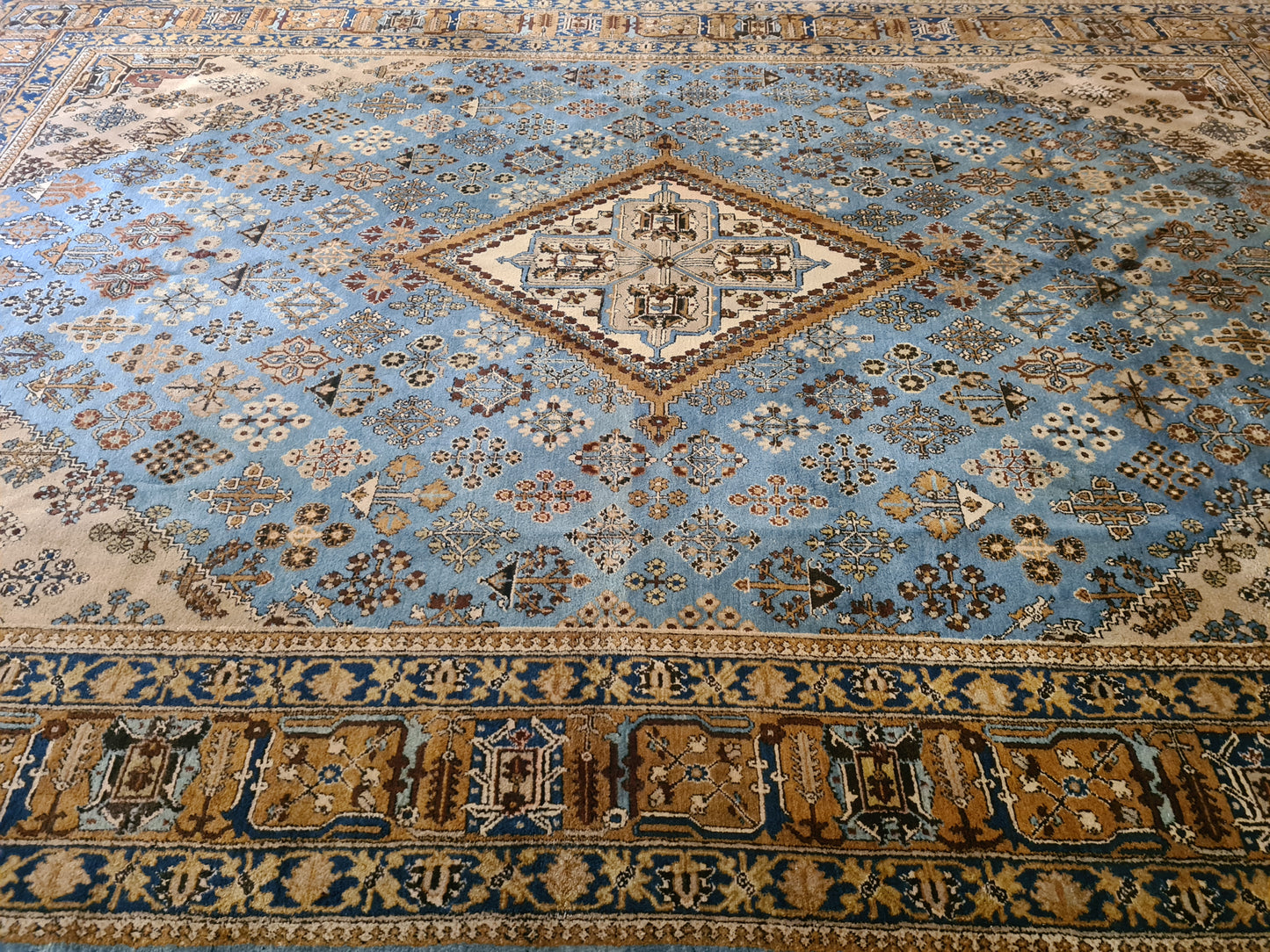 Antiker Königlicher Palastteppich Handgeknüpfter Mey Mey Keshan Orientteppich 386x262cm