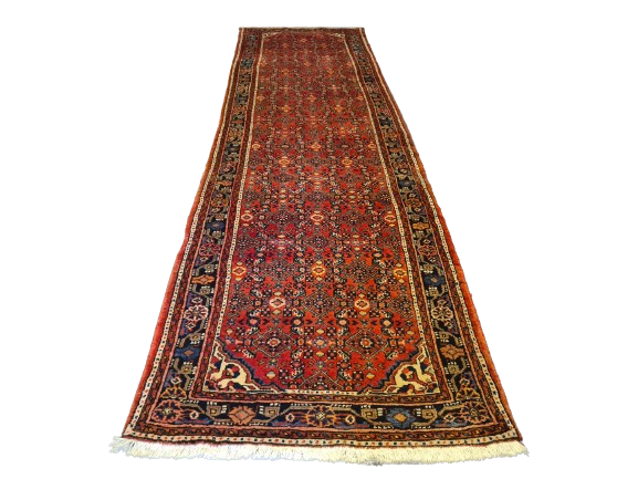 Antiker Handgeknüpfter Malaya Perser Palastteppich Eleganz aus dem Orient 410x110cm