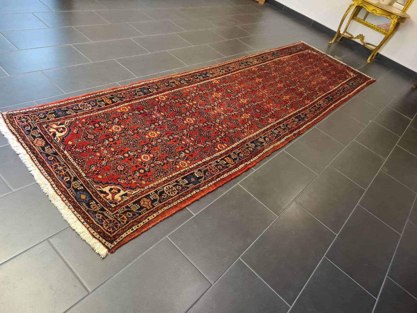 Antiker Handgeknüpfter Malaya Perser Palastteppich Eleganz aus dem Orient 410x110cm