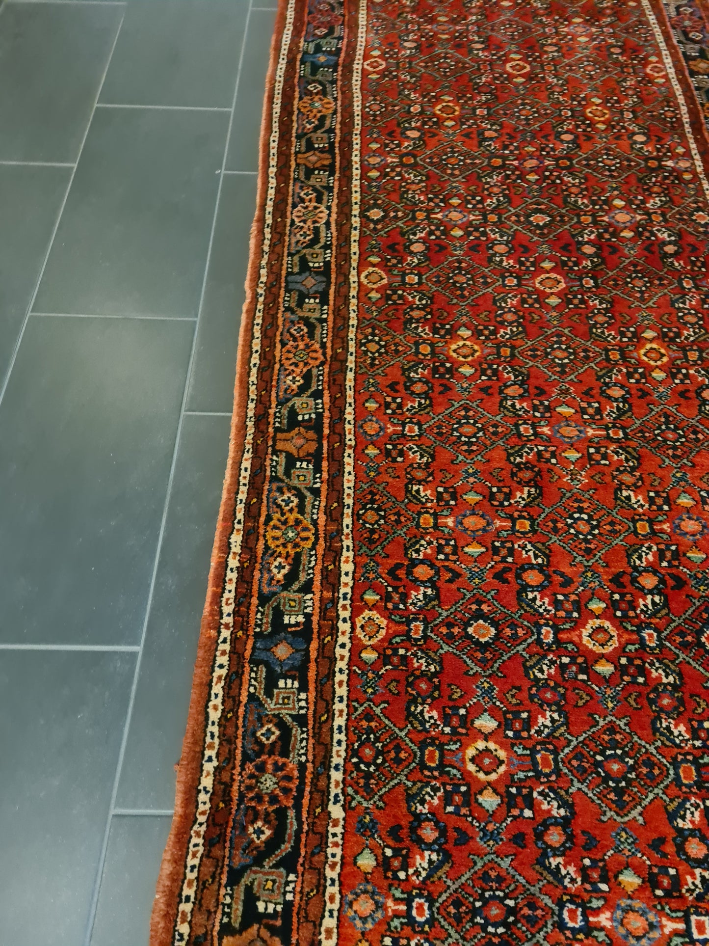 Antiker Handgeknüpfter Malaya Perser Palastteppich Eleganz aus dem Orient 410x110cm