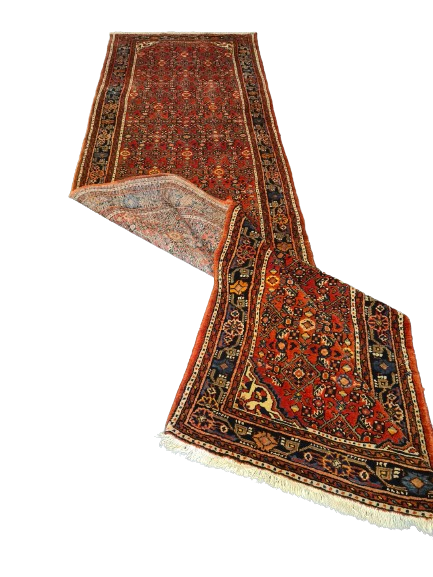 Antiker Handgeknüpfter Malaya Perser Palastteppich Eleganz aus dem Orient 410x110cm