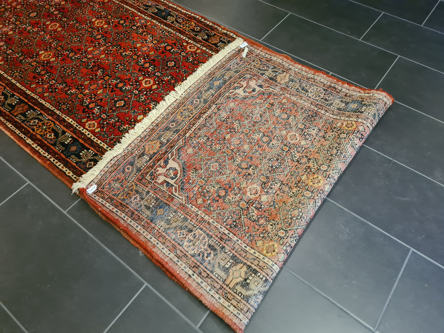 Antiker Handgeknüpfter Malaya Perser Palastteppich Eleganz aus dem Orient 410x110cm