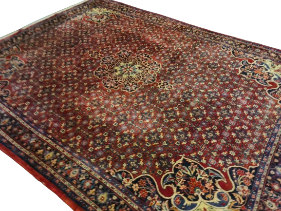 Feiner Königlicher Handgeknüpfter Perser Rosen Bidjar Orientteppich 300x228cm